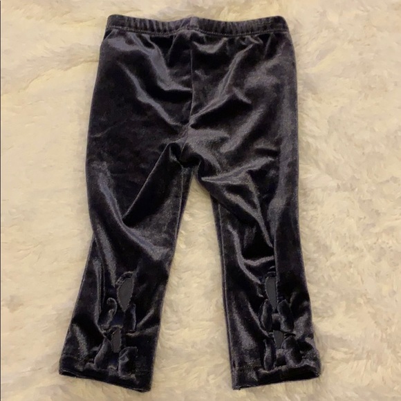 Velour bow detailed Legging Pant - Picture 3 of 4